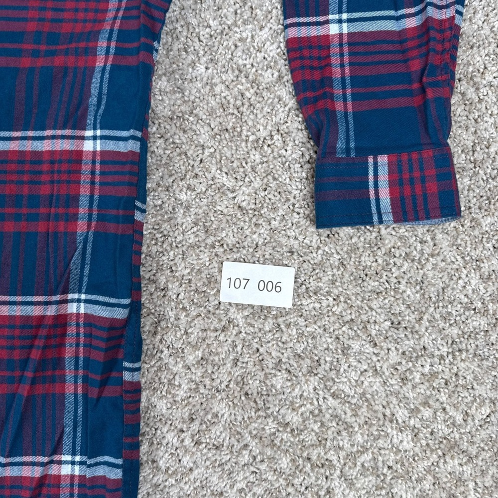 Orvis Shirt Mens M Blue Red Plaid Flat Creek Tech Flannel Long Sleeve Button Up - Picture 14 of 14